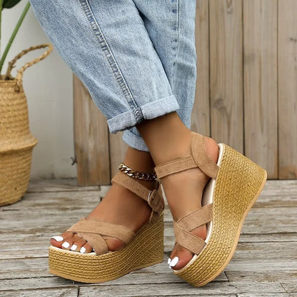 Sandalen met Sleehak Modieus voor Vrouw - Mode Vibes