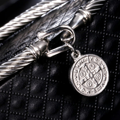 Katholieke Bedelarmband Heilige Benedictus Zilverkleurig