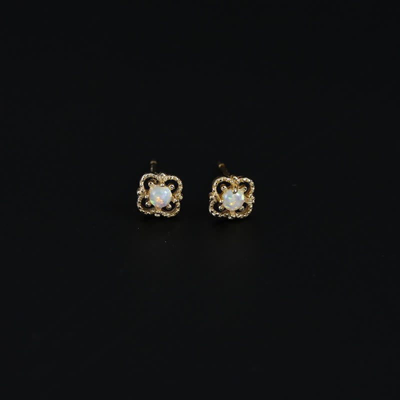 Oorbellen met Opaal Vintage Stijl Seraphina