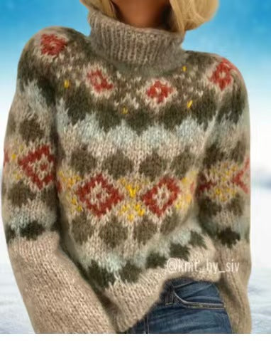 Dames Coltrui Noors Motief Warm en Trendy