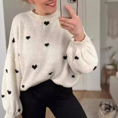 Dames Trui Hartjes Zachte Stijlvolle Sweater