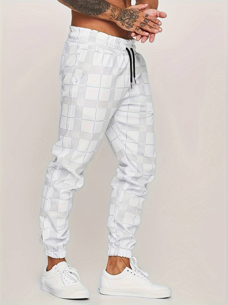 Comfortabele Heren Joggingbroek met Ruitpatroon – Voor Elke Dag