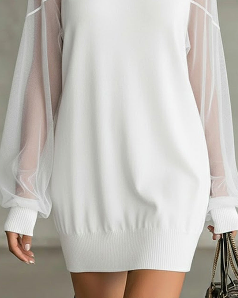 Jurk met Lantaarnmouwen Patchwork Zomerjurk Vrouw