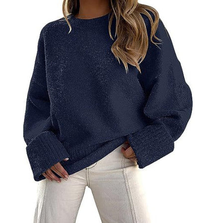 Dames Trui Oversized Zacht Met Ronde Hals