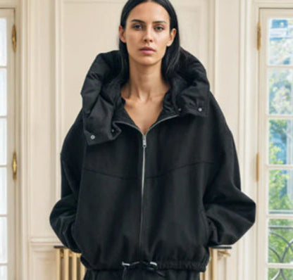 Dames Oversized Jas met Capuchon Stoer en Elegant
