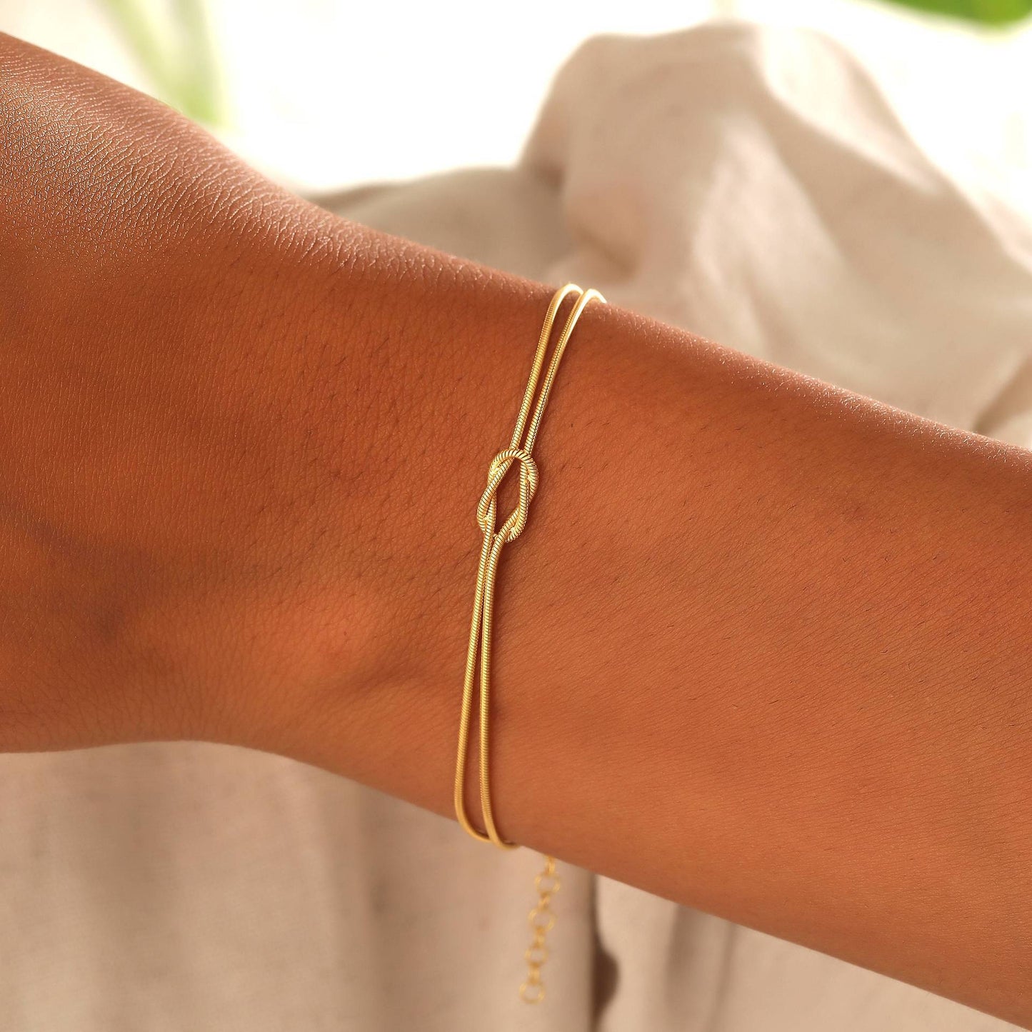 Dames Armband Roestvrij Staal met Liefdesknoop Simpel Design