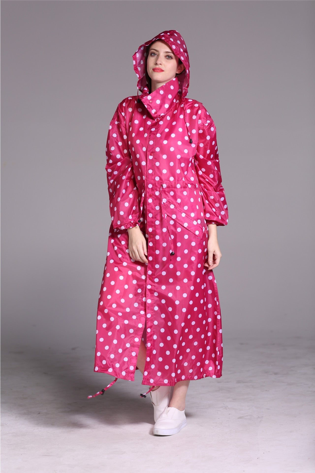 Dames Regenjas Lange Lichtgewicht Met Trendy Print