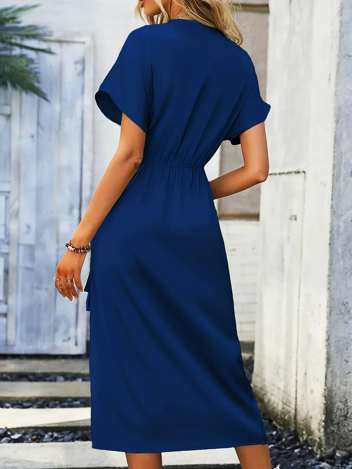Elegante Wikkeljurk met Rijke Details voor Vrouw