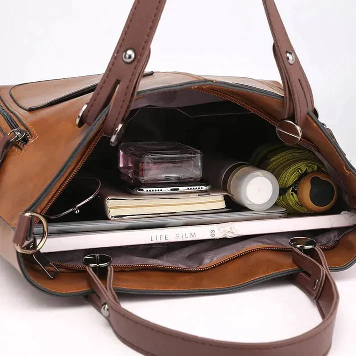 Dames Schoudertas van Echt Vintage Leer