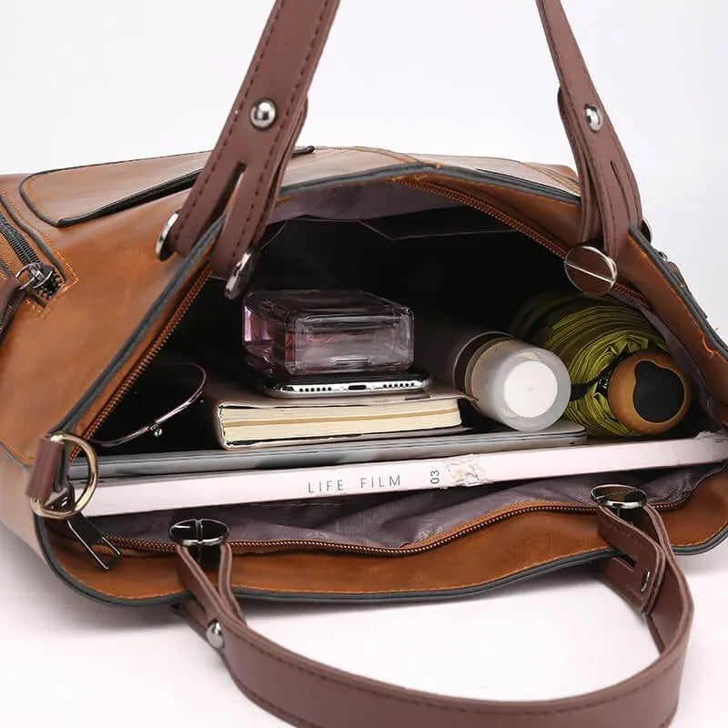 Klassieke Schoudertas voor Dames Lederlook Design