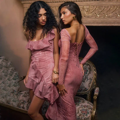 Rosa | Elegante Roze Damesjurk