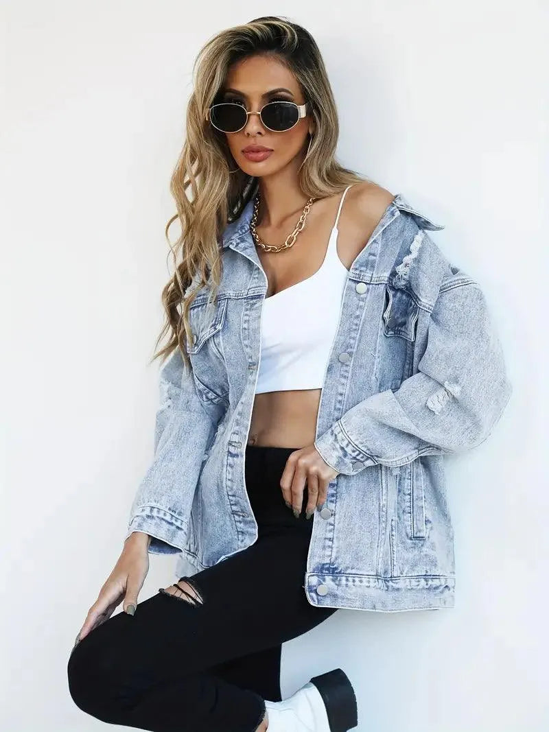 Dames Jeansjack Waterdicht Gevoerd Extra Large