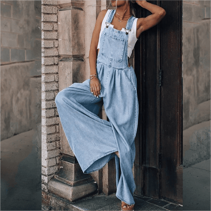 Damen Jumpsuit Blauwe Denim Overall