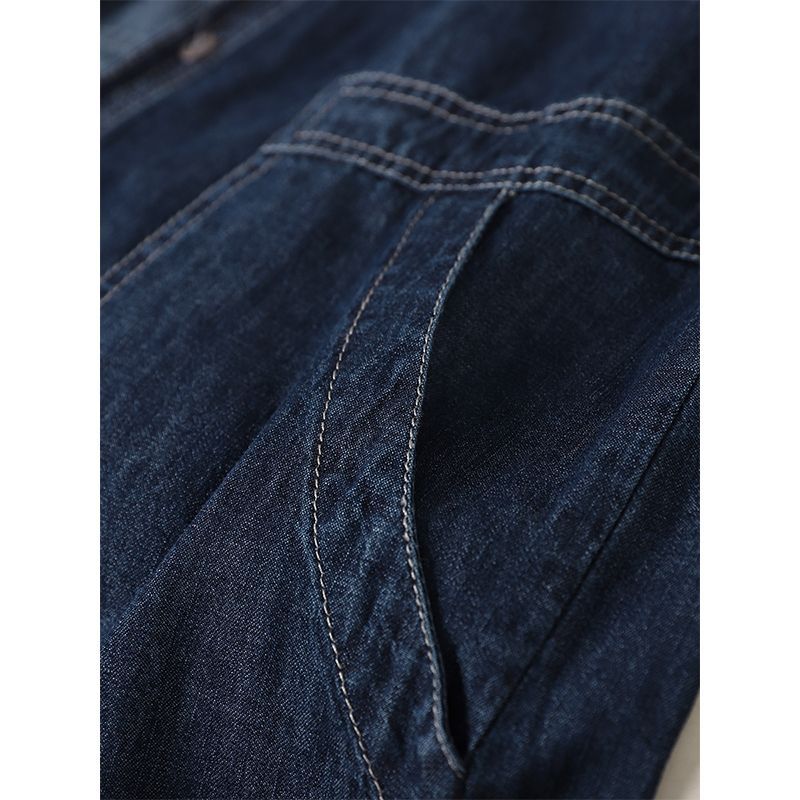 Dames Denim Jas Lange met Capuchon Stoer en Casual