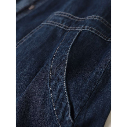 Dames Denim Jas Lange met Capuchon Stoer en Casual