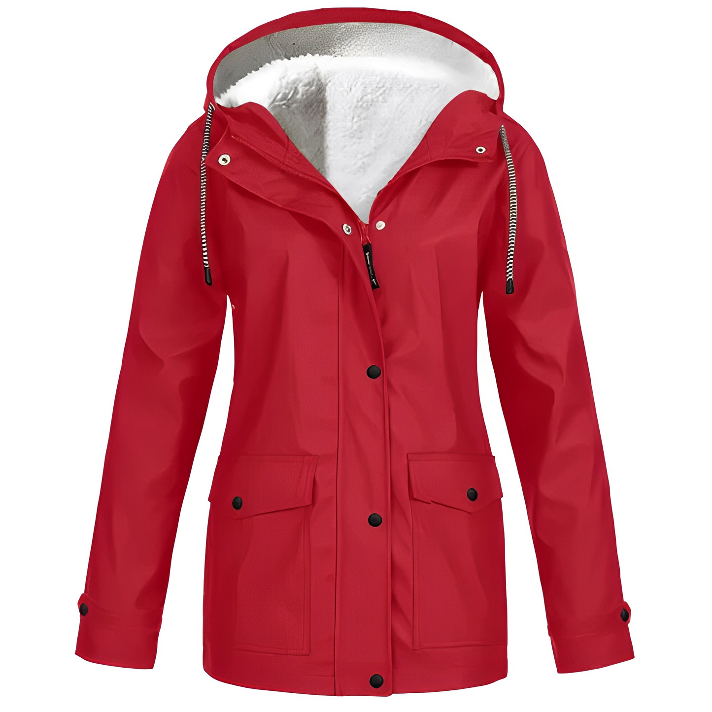 Dames Regenjas Fleece Gevoerd Waterdicht Warm