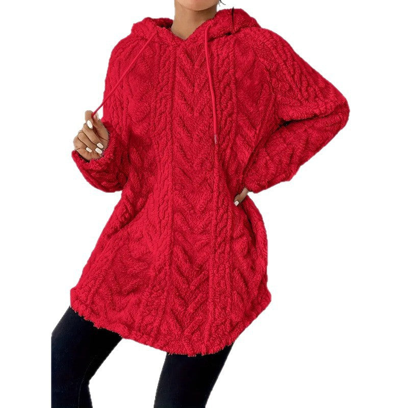 Dames Gebreide Hoodie Trendy met Structuur
