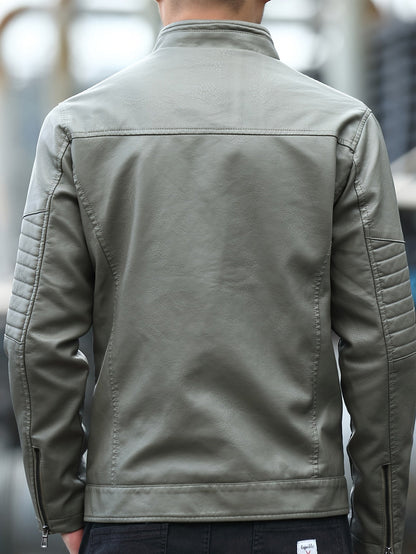 Icaro | Confortevole giacca in pelle con collo alto