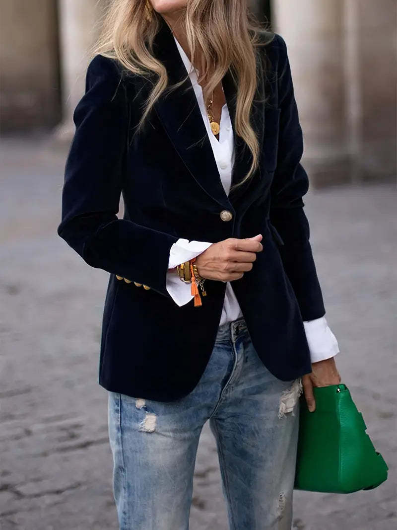 Dames Blazer Fluwelen Trendy Look