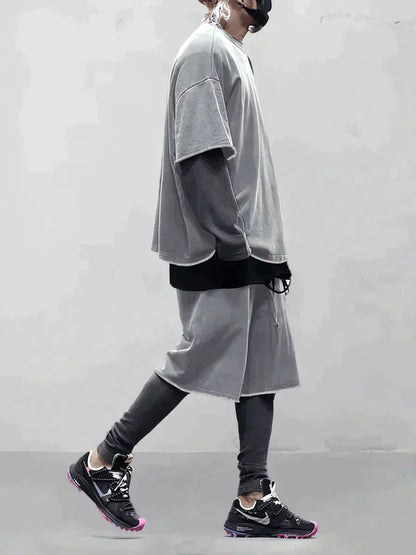 Heren Oversized T-shirt en Shorts Set Zomer Comfortabel