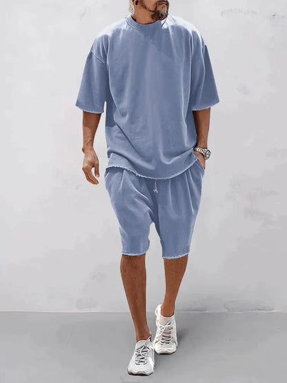Heren Oversized T-shirt en Shorts Set Zomer Comfortabel