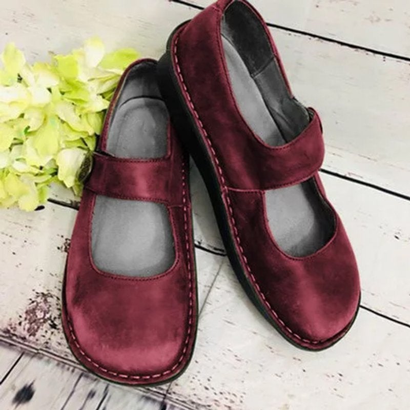 Suède Comfort Schoenen Vintage Stijl