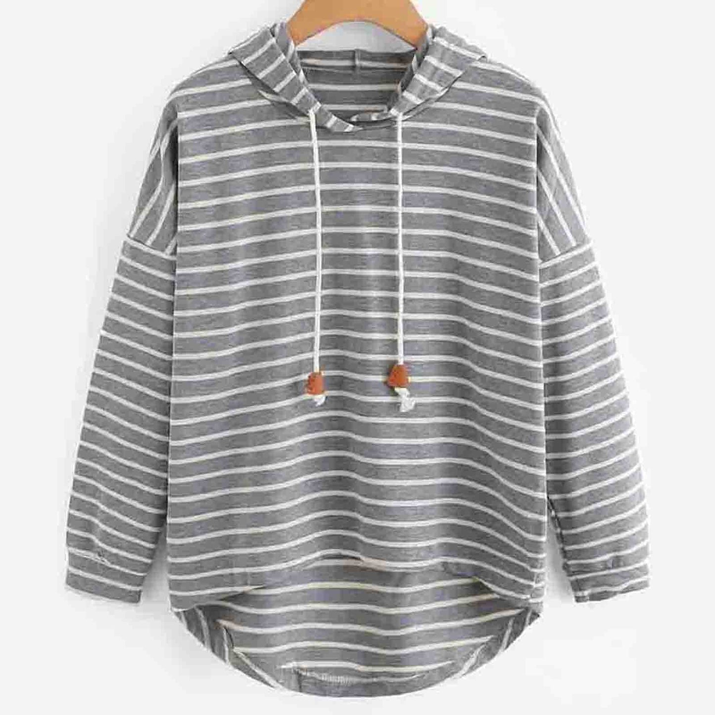 Velanora- Warme gestreepte hoodie
