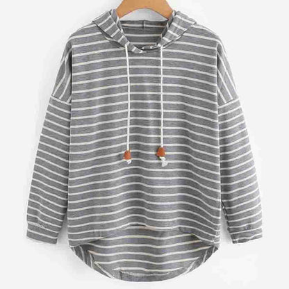 Velanora- Warme gestreepte hoodie