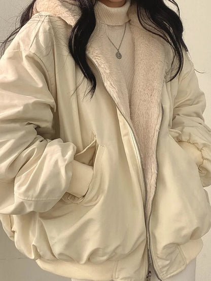 Vintage Winterjas Comfy en Casual voor Vrouw - Mode Vibes
