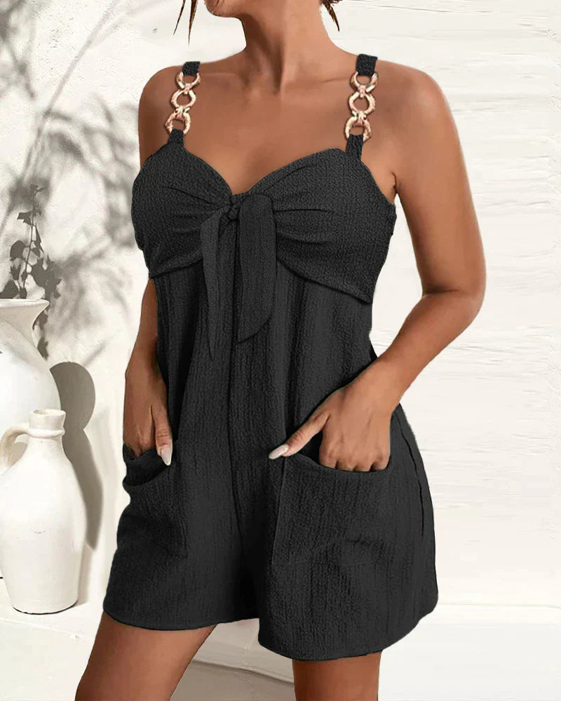 Elegant Jumpsuit met Kettingband Stijlvol Zwart - Mode Vibes