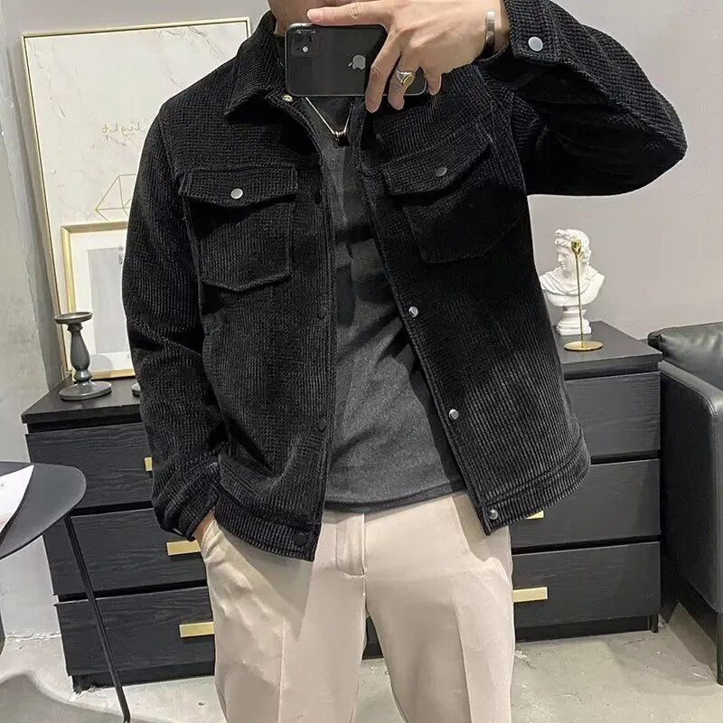 Corduroy Jas Heren Stoer Warm voor Herfst en Winter - Mode Vibes