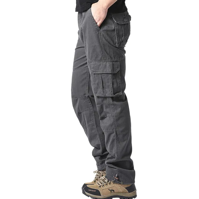Herens Cargo Broek Katoen Relax Fit Grote Zakken