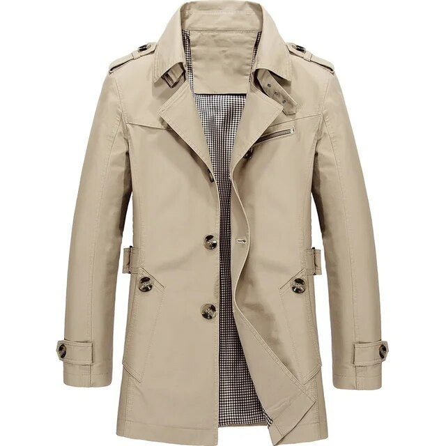 Dames Trenchcoat Lange Stijlvolle Regenjas