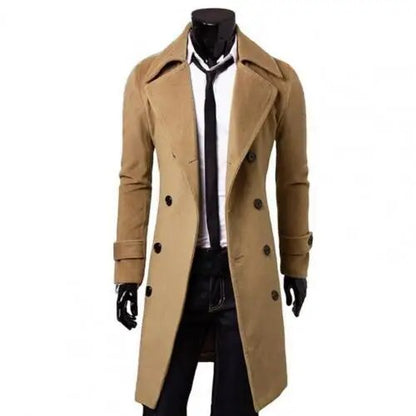 Waterdichte Trenchcoat Heren Klassieke Dubbele Rij Knopen