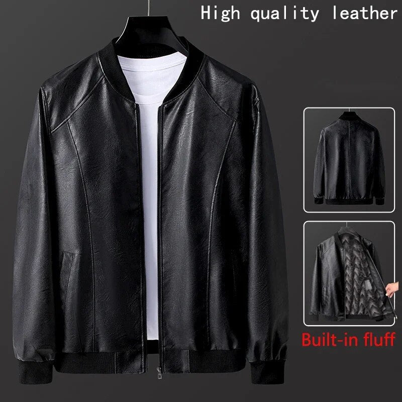 Leren Biker Jas Bomber Model Geschikt voor Dagelijks Gebruik - Mode Vibes