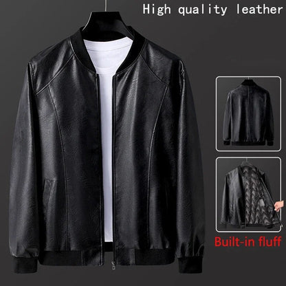 Leren Biker Jas Bomber Model Geschikt voor Dagelijks Gebruik - Mode Vibes