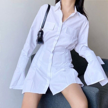 Klassieke Jurk Met Lange Mouwen Elegante Zomerjurk - Mode Vibes