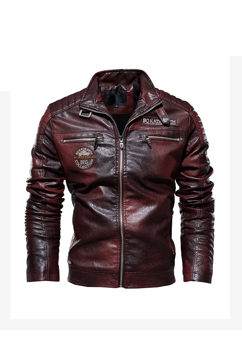Leren Jas Casual Warme Herenjas