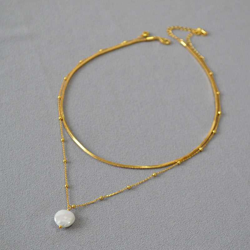 Parelketting Barok Stijl Isaline Zilverkleurig - Mode Vibes