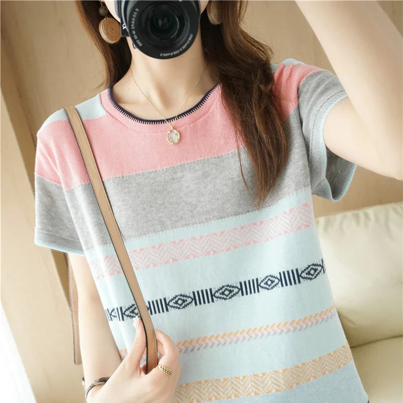 SunnyStyle Katoenen T-shirt