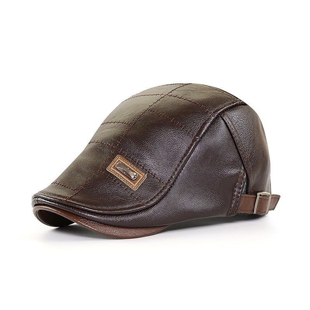 Leren Baret voor Mannen Retro Stijl Klassiek Design
