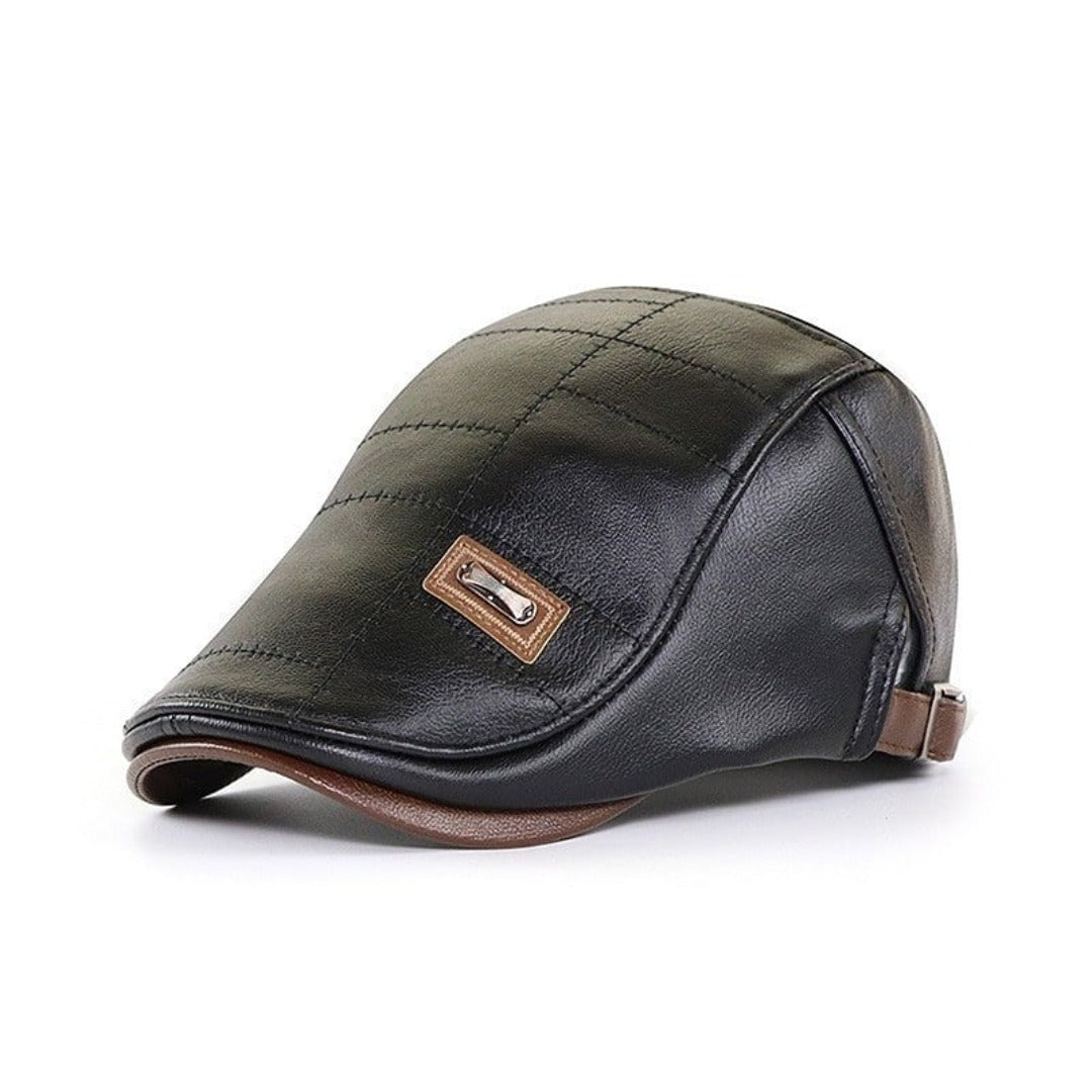 Leren Baret voor Mannen Retro Stijl Klassiek Design