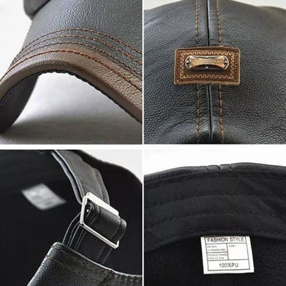 Leren Baret voor Mannen Retro Stijl Klassiek Design