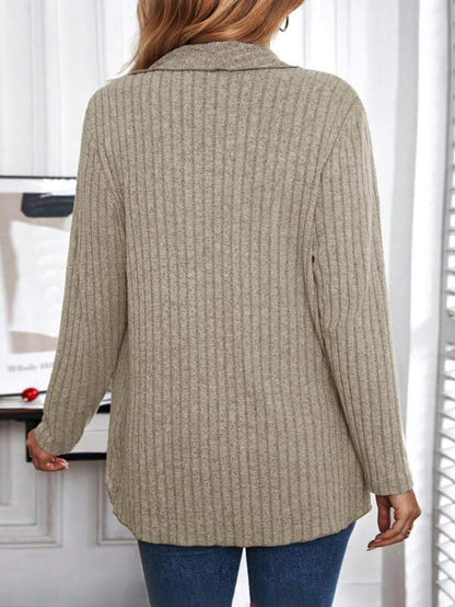 Vrouwelijke Lange Mouw Top Effen Basic Model