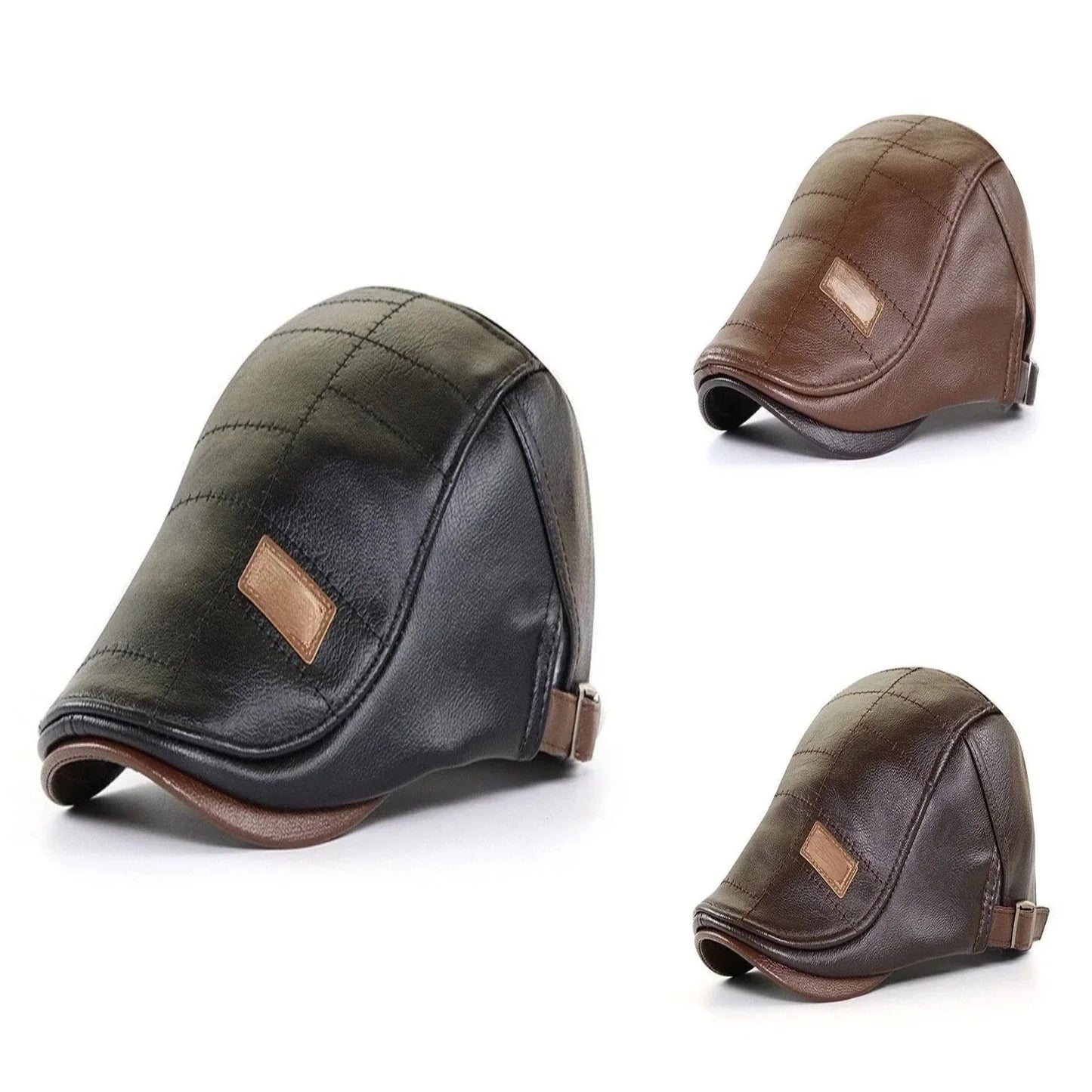 Leren Baret voor Mannen Retro Stijl Klassiek Design