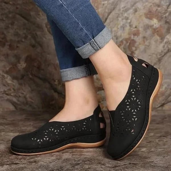 Dameschoenen met Elastische Veters en Gaten