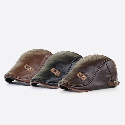 Leren Baret voor Mannen Retro Stijl Klassiek Design