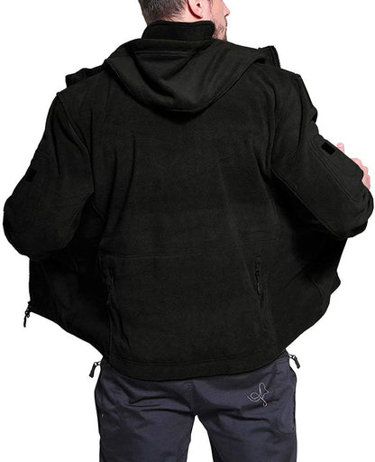 Winddichte Outdoor Fleecejas voor Heren met Anti-Diefstalzakken