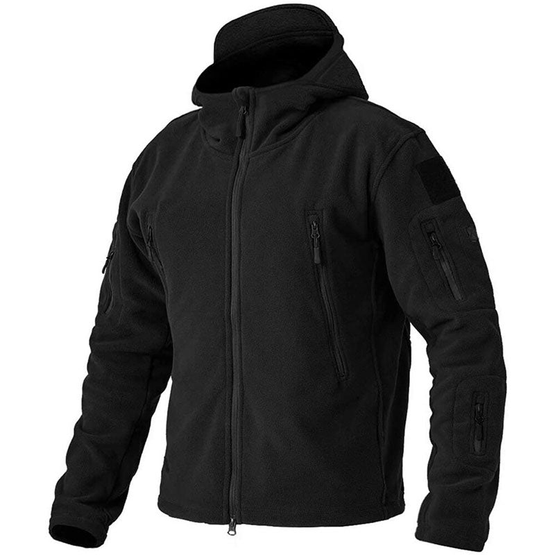 Winddichte Outdoor Fleecejas voor Heren met Anti-Diefstalzakken