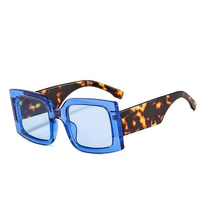 Dames Zonnebril Groot Statement Model Met Kleurrijk Frame - Mode Vibes